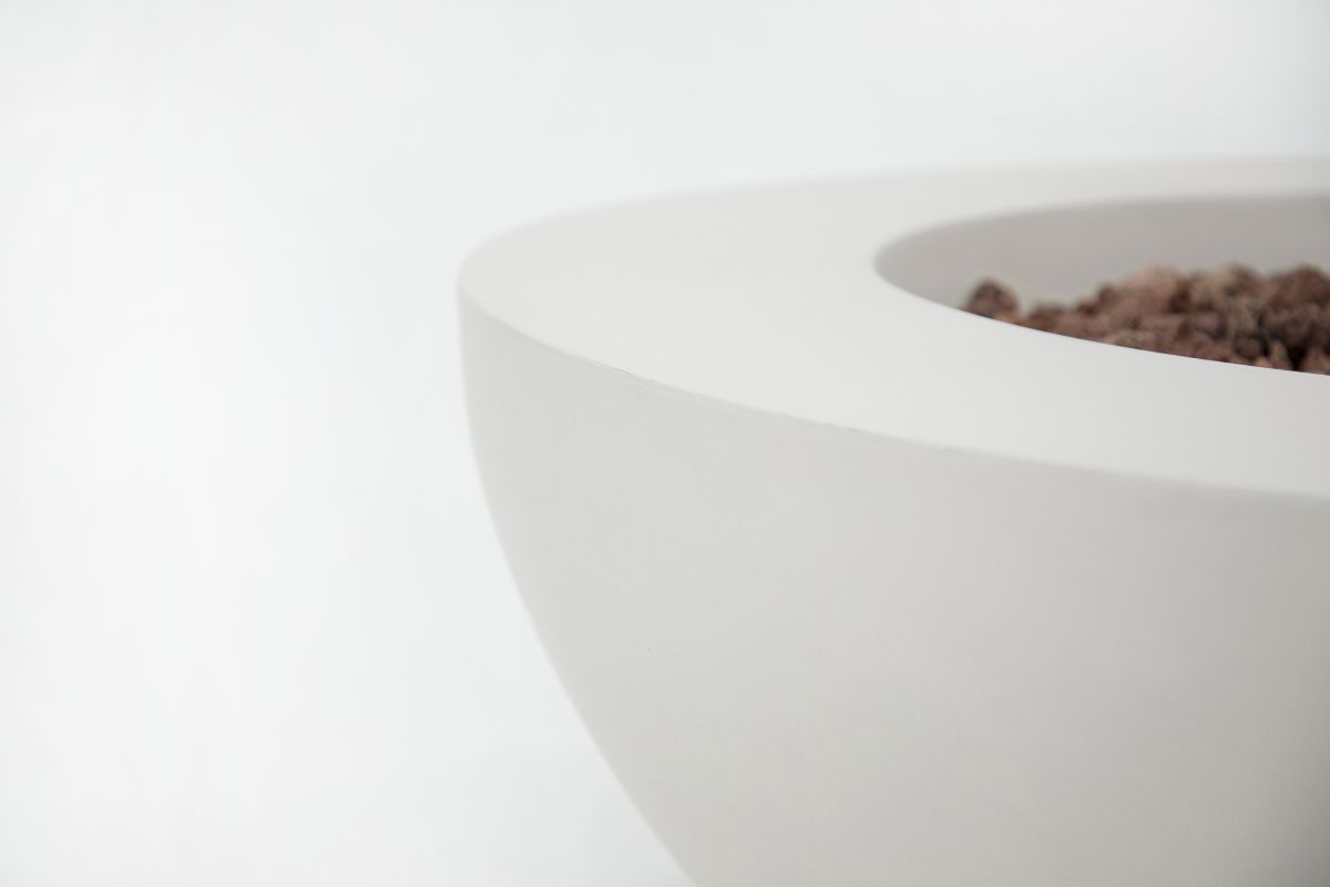 Wygładzona powierzchnia LUNAR BOWL Cream White z bliska