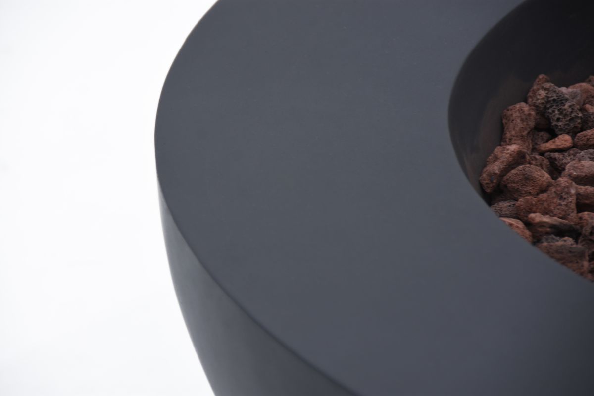 Gładka, matowa powierzchnia LUNAR BOWL Dark Grey z bliska